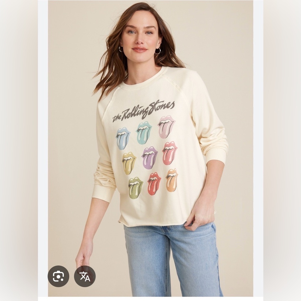 Rolling Stones  White Long Sleeve Shirt